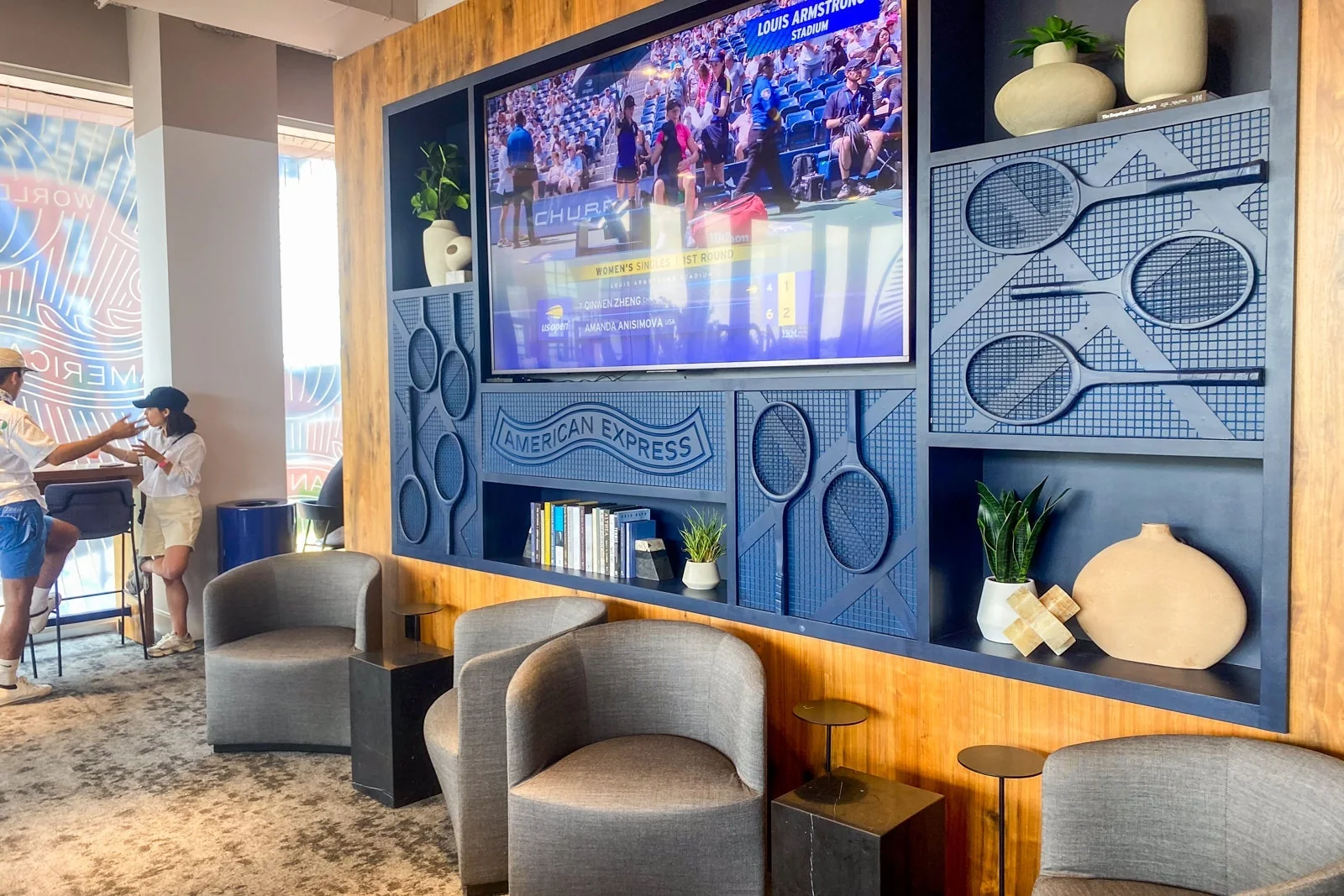 Interior of The Centurion Lounge at the 2024 US Open